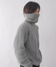 2025简约百搭半开拉链绞花翻领针织衫，女装针织衫/毛衣，淘淘羊羊绒