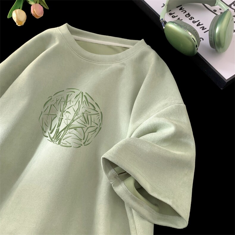 量大优供视频重磅麂皮绒短袖t恤男JT530-特p19,男装T恤,电商B371