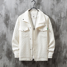 INCLEA美式复古工装外套男春秋新款潮牌压花设计宽松大码夹克，男装工装外套，星座226-2