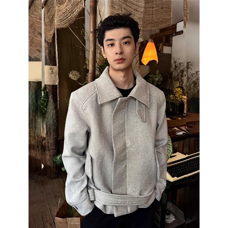 原版高质量毛呢外套灰色JK9013，女装短外套，星座516A