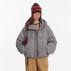 网图-连帽方格面包服棉服男cp256-特105，男装棉衣，电商B371