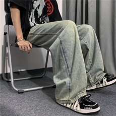阔腿牛仔裤ins长裤慵懒潮夏季原宿青春流行潮新款百搭男RK331-P47，男装牛仔裤，星座412