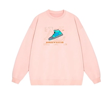 2025年秋季通勤通勤长袖套头一只鞋时尚百搭通勤简约，女装卫衣/绒衫，花可