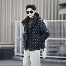 6681-M-3XL-P215-标50绒社会小伙男士潮牌休闲连帽工装羽绒服，男装羽绒服，电商B255