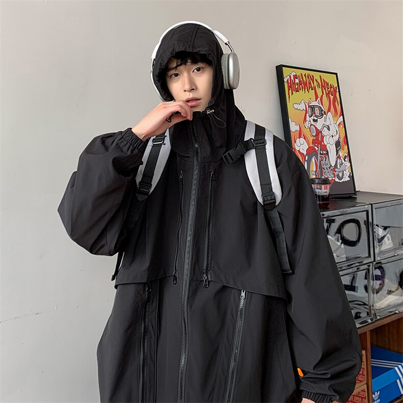 JK8121/P75秋装户外冲锋衣防水美式机能工装男女衣服夹克外套男图片