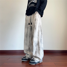 K108常规TP30控59L加绒TP40控69扎染直筒休闲裤男长裤宽松裤子，男装卫衣，星座212A（原A324）
