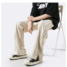 重磅美式复古宽松直筒休闲裤男春秋款潮牌休闲裤XH91-P49，男装休闲裤，星座208-5