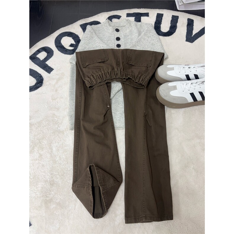 B221美式ins高街斜切宽松直筒洗褪工装牛仔裤LK25610-特P48控88,男装牛仔裤,电商B221