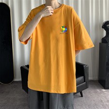 DX17101-P20纯棉短袖t恤男大码半袖打底衫宽松体恤衫港风，男装T恤，电商A040