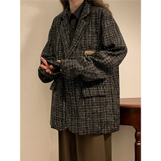 小香风中性风黄底西装女西服男大码西服女外套女XF8746P95控128，男装西服套装，星座227-7