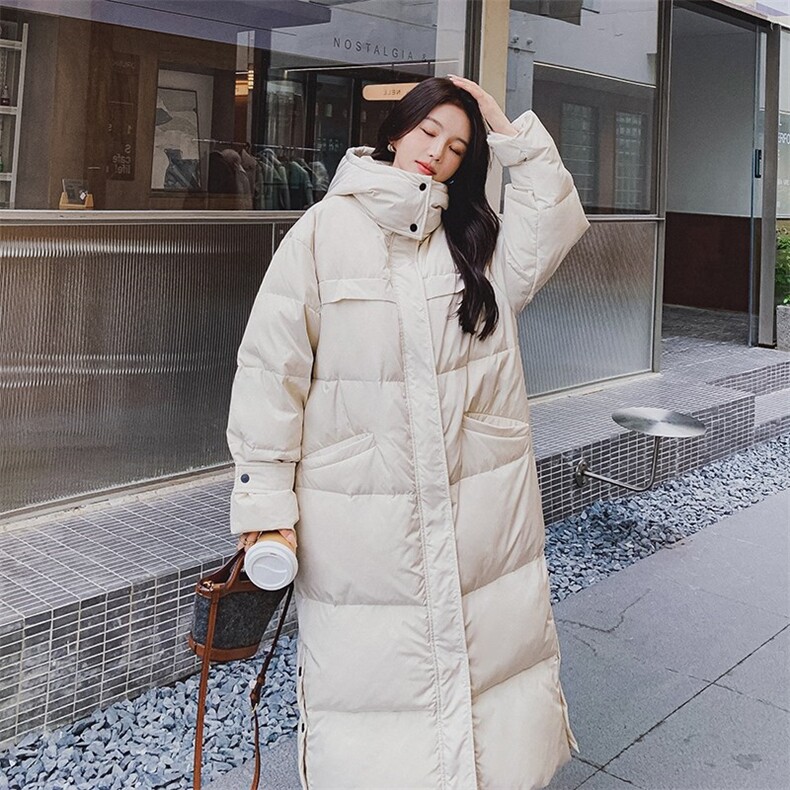 新款 韩版长款连帽羽绒服817-P295-K428图片