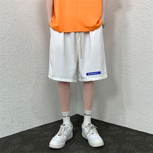 HD74202-P22 华夫格短裤男大码宽松五分裤男直筒中裤图片