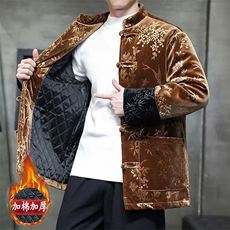 新中式棉服现货大码情侣加厚棉衣丝绒压花MY9911-P130控188，男装棉衣，电商A021