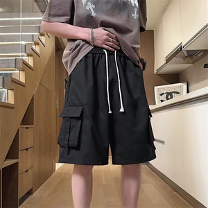 水洗工装短裤男夏季特厚水洗斜纯棉五分中裤休闲大裤衩 D1073图片