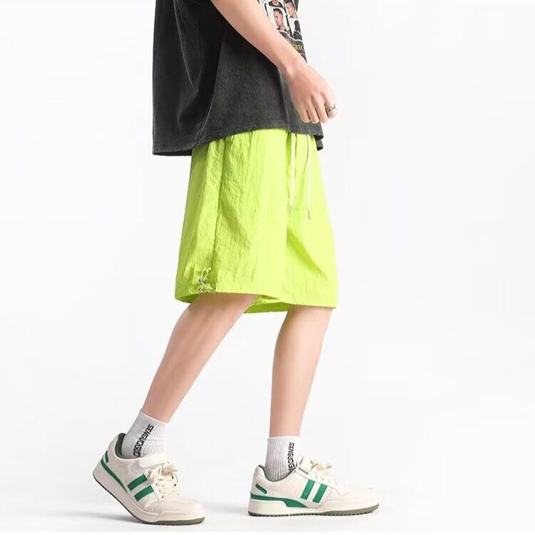 美式多巴胺速干短裤男夏薄款宽松休闲运动中裤潮牌冰丝沙滩五分裤,男装牛仔裤,星座410-6（原星座1304-1）
