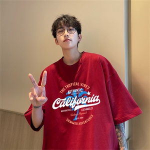 220g纯棉美式夏季短袖t恤男DT408-特批19 控38图片