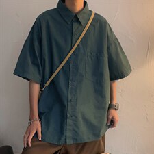 衬衫男短袖夏季设计感小众衬衣男港风日系薄款外套潮流CS32-P32，男装T恤，星座1008-2