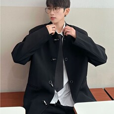 制服男女诘襟校服新中式男装中山装春秋演出服套装立领西装XZ202，男装西服，星座1116A（原606A-3）