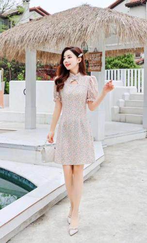 【现货】夏季新款碎花改良旗袍，女装婚纱/旗袍/礼服，芷炫