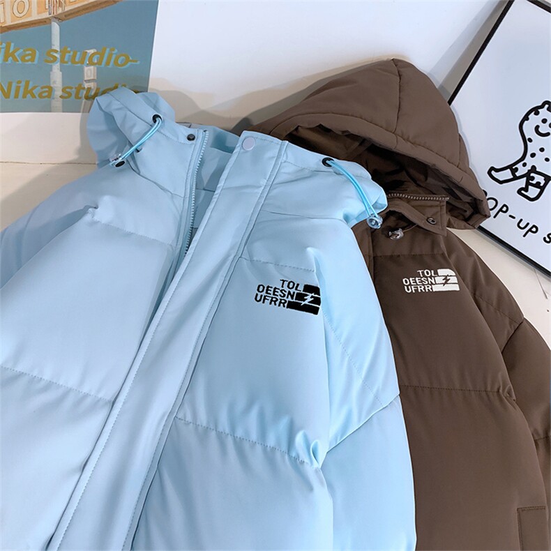 棉衣男冬新款港风连帽宽松面包服羽绒棉学生棉服MF300-P69(现货,男装棉衣,星座214-3