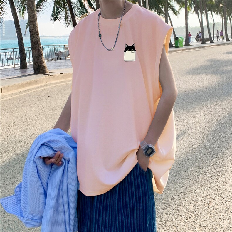 量大图低自动【有货】纯棉背心HD019-1-BX2508-P20，男装背心/马甲，电商019-1