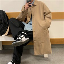 日系中长款工装风衣男女bf宽松潮牌外套情侣外套秋季SY112-P60，男装夹克，星座1008-1