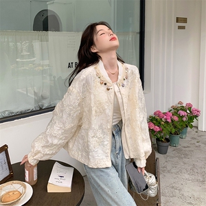 现货 主推 数据好 重工亮片提花蕾丝防晒外套 2C285 1016P150K228图片