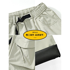 新款美式高街大口袋工装裤男春季户外宽松抽绳休闲A436-2517-P60，男装休闲裤，电商A436