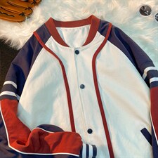 EQ86棒球服外套男拼色刺绣学院风学生夹克2024新款秋装班服P118，男装夹克，电商C306-1