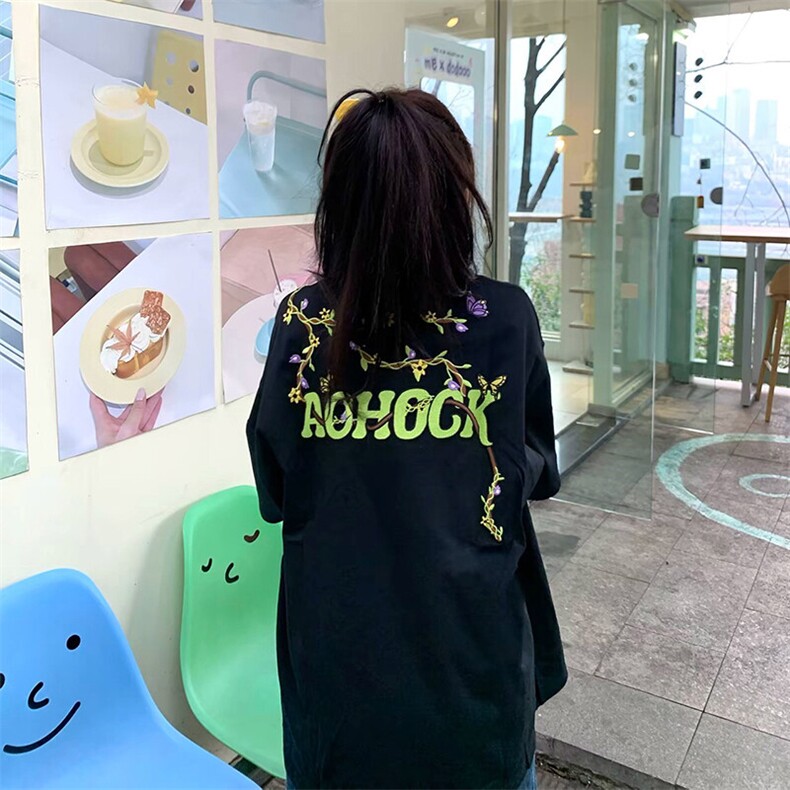万针全刺绣工艺高品质260克双纱纯棉美式高街短袖T恤特P33,男装T恤,电商A486-1