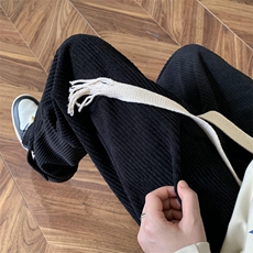 秋冬重磅灯芯绒编织绳vibe开衩休闲裤XZ604-KG42-P55控68，男装休闲裤，星座604