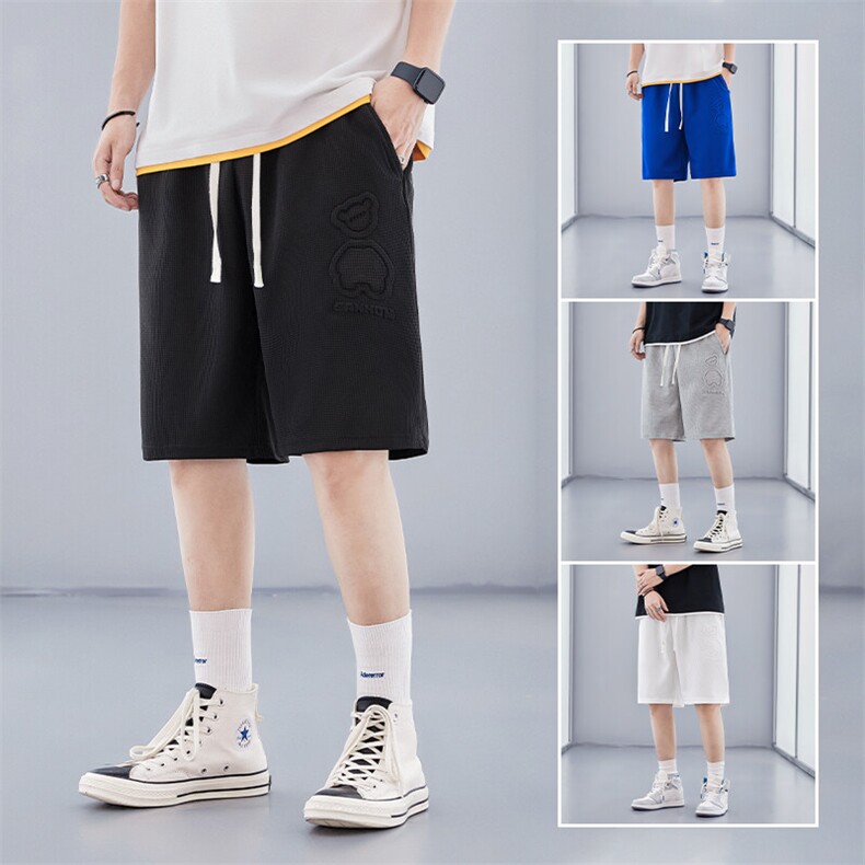 跑量短裤P23夏季男士五分裤男美式短裤休闲运动宽松潮牌5分裤，男装牛仔裤，电商B368