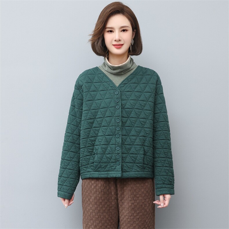 加棉外套女2022秋冬新款韩版宽松简约气质时尚大码月销0,女装大码女装,奕阳依阁