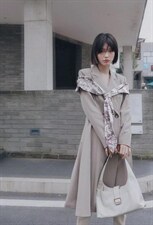 D家丝巾拼接西装裙假两件…，女装西装，GN