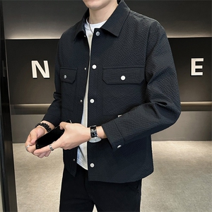 JK2505-P80 秋冬新款大码翻领休闲外套夹克 控129图片