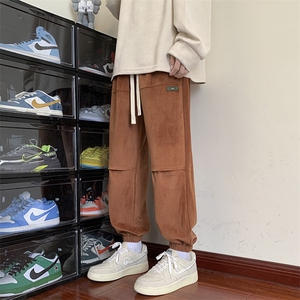 港风休闲裤男宽松直筒拖地裤束脚裤卫裤KP626P50