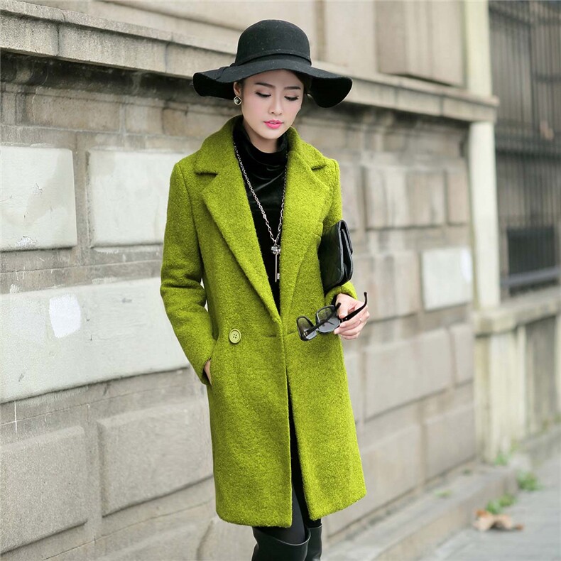 时尚气质女装毛呢外套优雅显瘦长款大衣冬季必备保暖单品,女装毛呢外套,冬木谷雨