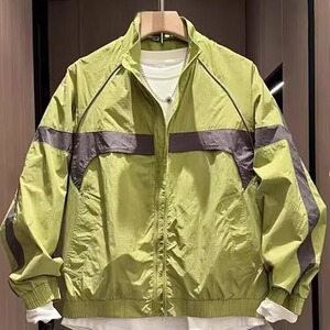 春秋新款潮流拼接立领夹克外套男士痞帅时尚休闲上衣HHD148 P60图片