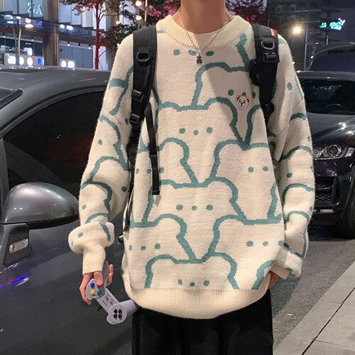 秋冬时尚圆领针织衫潮流毛衣男A161-2-MY9058-P45图片