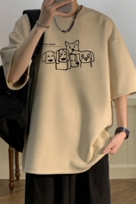 麂皮绒短袖t恤男大码半袖男酒店风JD82404-P25，男装T恤，电商A040