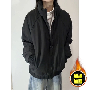 现货美式高街休闲棉衣夹克三防立领纯色户外工装加厚棉服外套图片
