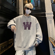 ！圆领卫衣男装港风长袖T恤男外套男WY237-特P23，男装T恤，电商B367