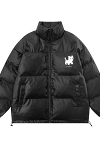白底23新款冬季时尚百搭宽松字母印花棉服外套MY6454P115控158图片