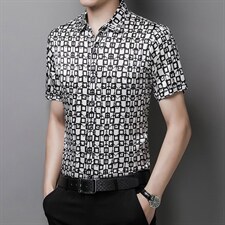 GBN57788季新款男式休闲衬衫短袖时尚衬衣P249，男装衬衫，电商B360