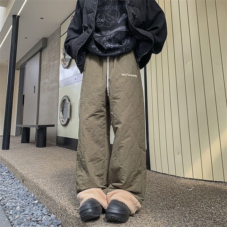 新款加绒加厚葫芦纹夹棉休闲裤XZ604-K119-特P50控88,男装休闲裤,星座604