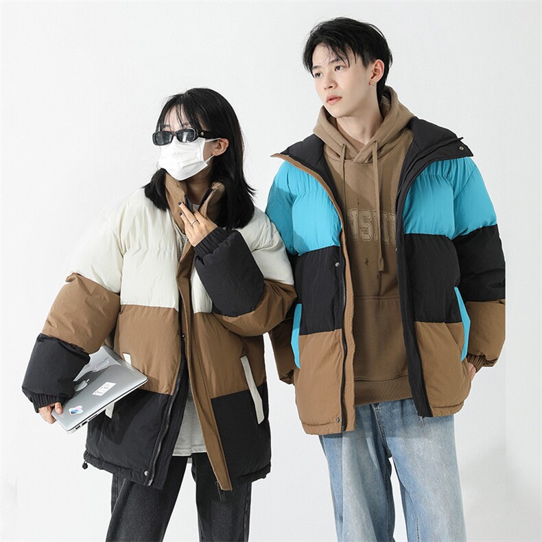 无影墙2026新品冬季宽松情侣装撞色棉衣棉服冬装加厚外套D007-P90图片