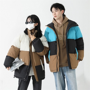 无影墙2026新品冬季宽松情侣装撞色棉衣棉服冬装加厚外套D007-P90图片