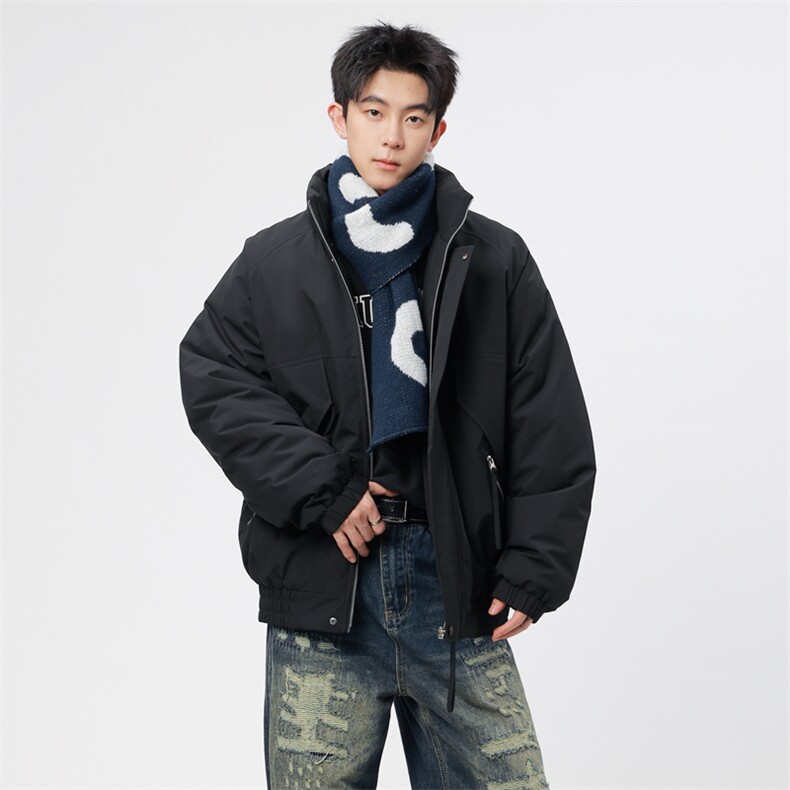 自家图有视频复古加绒毛领外套棉衣新款连帽派克棉服M2572p85,男装棉衣,电商D315