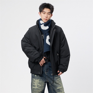 自家图有视频 复古加绒毛领外套棉衣新款连帽派克棉服M2572p85图片