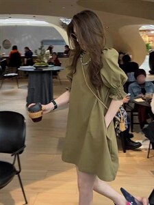 链条连衣裙仿面料超舒服图片